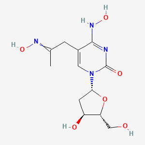 molecular formula C12H18N4O6 B12590841 2'-Deoxy-N-hydroxy-5-[2-(hydroxyimino)propyl]cytidine CAS No. 602308-59-8