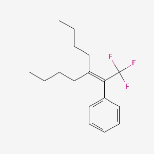 molecular formula C17H23F3 B12590851 (3-Butyl-1,1,1-trifluorohept-2-en-2-yl)benzene CAS No. 649756-59-2