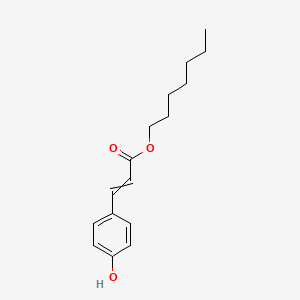 molecular formula C16H22O3 B12590854 Heptyl 3-(4-hydroxyphenyl)prop-2-enoate CAS No. 630128-60-8