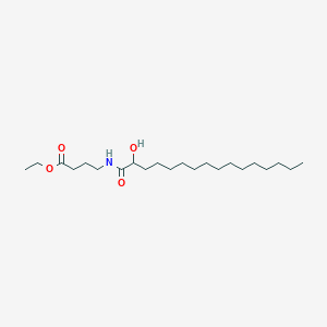 molecular formula C22H43NO4 B12590862 Ethyl 4-[(2-hydroxyhexadecanoyl)amino]butanoate CAS No. 872977-62-3