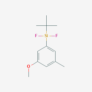 molecular formula C12H18F2OSi B12590866 tert-Butyl(difluoro)(3-methoxy-5-methylphenyl)silane CAS No. 647842-28-2