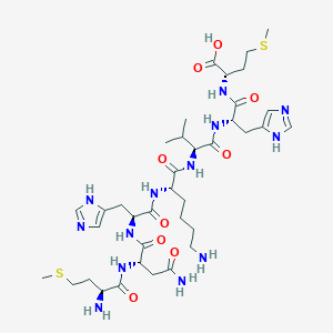 molecular formula C37H61N13O9S2 B12590877 L-Methionyl-L-asparaginyl-L-histidyl-L-lysyl-L-valyl-L-histidyl-L-methionine CAS No. 600166-04-9