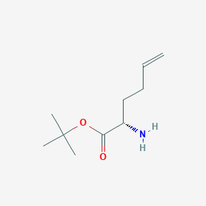 molecular formula C10H19NO2 B12590885 Tert-butyl (2S)-2-aminohex-5-enoate CAS No. 606148-70-3