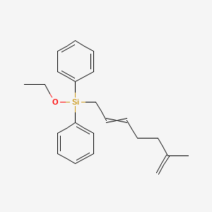 molecular formula C22H28OSi B12590892 Ethoxy(6-methylhepta-2,6-dien-1-YL)diphenylsilane CAS No. 651033-73-7