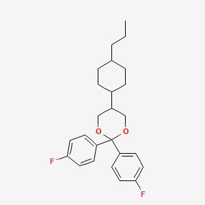 molecular formula C25H30F2O2 B12590966 2,2-Bis(4-fluorophenyl)-5-(4-propylcyclohexyl)-1,3-dioxane CAS No. 876041-50-8