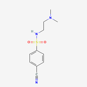molecular formula C11H15N3O2S B12590993 4-cyano-N-[2-(dimethylamino)ethyl]benzenesulfonamide CAS No. 650628-69-6