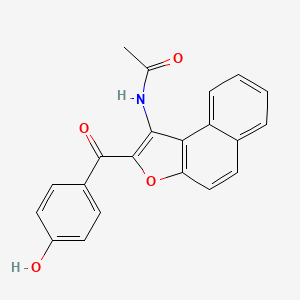 molecular formula C21H15NO4 B12591002 Acetamide, N-[2-(4-hydroxybenzoyl)naphtho[2,1-b]furan-1-yl]- CAS No. 650636-49-0