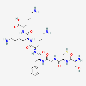 molecular formula C35H60N10O9S B12591017 L-Seryl-L-cysteinylglycyl-L-phenylalanyl-L-lysyl-L-lysyl-L-lysine CAS No. 649756-21-8