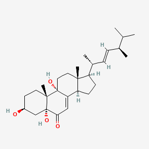 molecular formula C28H44O4 B1259107 3,5,9-Trihydroxyergosta-7,22-dien-6-one 