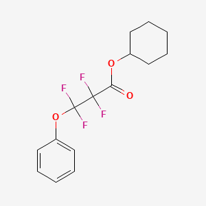 molecular formula C15H16F4O3 B12591104 Cyclohexyl 2,2,3,3-tetrafluoro-3-phenoxypropanoate CAS No. 873013-81-1