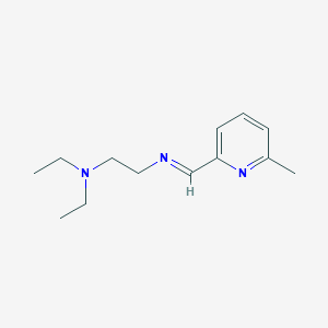 molecular formula C13H21N3 B12591216 N,N-Diethyl-2-{(E)-[(6-methylpyridin-2-yl)methylidene]amino}ethan-1-amine CAS No. 590365-68-7