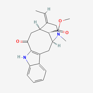 molecular formula C21H24N2O3 B1259130 Methyl 3-oxovobasan-17-oate 