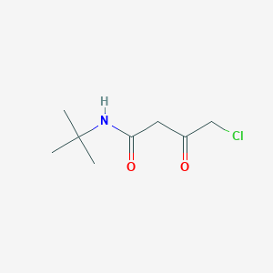 molecular formula C8H14ClNO2 B12591342 Butanamide, 4-chloro-N-(1,1-dimethylethyl)-3-oxo- CAS No. 879222-29-4