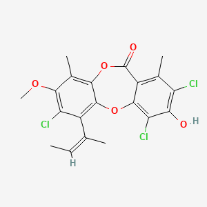 1-[(Z)-but-2-en-2-yl]-2,8,10-trichloro-9-hydroxy-3-methoxy-4,7-dimethylbenzo[b][1,4]benzodioxepin-6-one