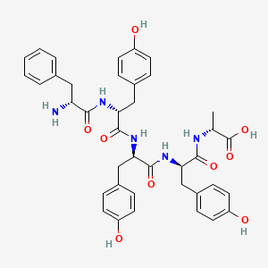 molecular formula C39H43N5O9 B12591585 D-Phenylalanyl-D-tyrosyl-D-tyrosyl-D-tyrosyl-D-alanine CAS No. 644997-49-9