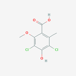 molecular formula C9H8Cl2O4 B1259182 3,5-Dichloro-4-hydroxy-2-methoxy-6-methylbenzoic acid CAS No. 4101-80-8