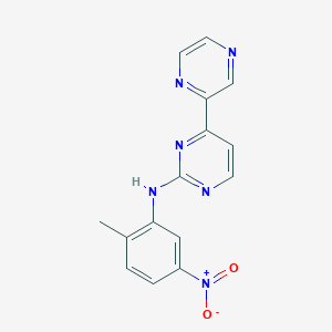 molecular formula C15H12N6O2 B12591862 N-(2-Methyl-5-nitrophenyl)-4-(2-pyrazinyl)-2-pyrimidinamine CAS No. 641615-37-4