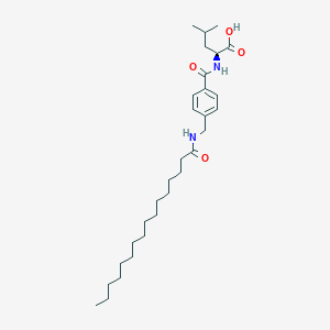 molecular formula C30H50N2O4 B12591864 N-{4-[(Hexadecanoylamino)methyl]benzoyl}-L-leucine CAS No. 500701-73-5