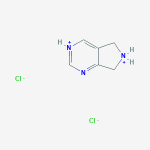 molecular formula C6H9Cl2N3 B125919 6,7-Dihydro-5H-pyrrolo[3,4-d]pyrimidine dihydrochloride CAS No. 157327-51-0
