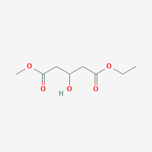 molecular formula C8H14O5 B12592064 Ethyl methyl 3-hydroxypentanedioate CAS No. 606491-16-1