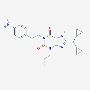 1H-Purine-2,6-dione, 3,7-dihydro-1-(2-(4-aminophenyl)ethyl)-8-(dicyclopropylmethyl)-1-propyl-