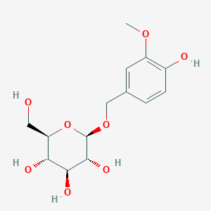 molecular formula C14H20O8 B1259215 Vanillyl beta-D-glucopyranoside 