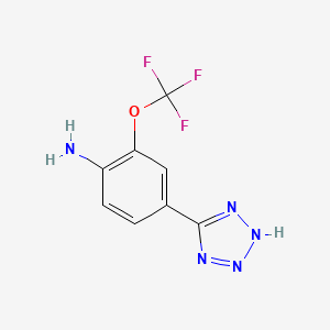 molecular formula C8H6F3N5O B12592163 4-(2H-tetrazol-5-yl)-2-(trifluoromethoxy)aniline CAS No. 648917-61-7