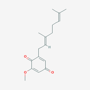molecular formula C17H22O3 B1259222 2-Polyprenyl-6-methoxy-1,4-benzoquinone 