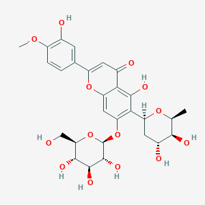 molecular formula C28H32O14 B1259226 Chrysoeriol 6-C-beta-boivinopyranosyl-7-O-beta-glucopyranoside 