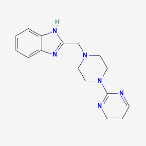 molecular formula C16H18N6 B12592270 2-(4-Pyrimidin-2-yl-piperazin-1-ylmethyl)-1H-benzoimidazole CAS No. 474417-18-0
