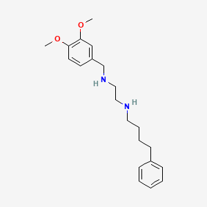 molecular formula C21H30N2O2 B12592354 N'-[(3,4-dimethoxyphenyl)methyl]-N-(4-phenylbutyl)ethane-1,2-diamine CAS No. 627520-30-3