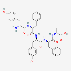 molecular formula C39H43N5O8 B12592506 D-Tyrosyl-D-phenylalanyl-D-tyrosyl-D-phenylalanyl-D-alanine CAS No. 644997-36-4