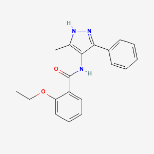 molecular formula C19H19N3O2 B12592581 2-ethoxy-N-(5-methyl-3-phenyl-1H-pyrazol-4-yl)benzamide CAS No. 645418-09-3