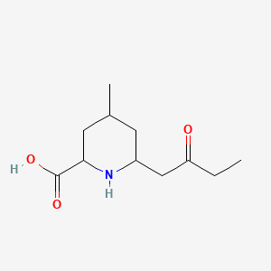 molecular formula C11H19NO3 B1259275 4-Methyl-6-(2-oxobutyl)-2-piperidinecarboxylic acid 