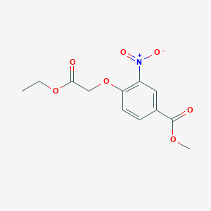 molecular formula C12H13NO7 B12592764 Methyl 4-(2-ethoxy-2-oxoethoxy)-3-nitrobenzoate CAS No. 873852-15-4