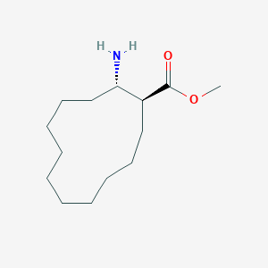 molecular formula C14H27NO2 B12592783 methyl (1S,2S)-2-aminocyclododecane-1-carboxylate CAS No. 649765-25-3