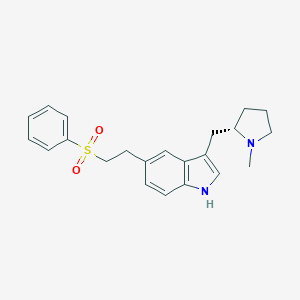 molecular formula C22H26N2O2S B125928 (S)-3-((1-Methylpyrrolidin-2-yl)methyl)-5-(2-(phenylsulfonyl)ethyl)-1H-indole CAS No. 1252673-29-2