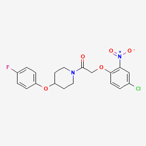 molecular formula C19H18ClFN2O5 B12592802 2-(4-Chloro-2-nitro-phenoxy)-1-[4-(4-fluoro-phenoxy)-piperidin-1-yl]-ethanone CAS No. 651301-45-0