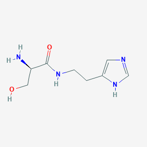 molecular formula C8H14N4O2 B12592813 N-[2-(1H-Imidazol-5-yl)ethyl]-D-serinamide CAS No. 643766-41-0