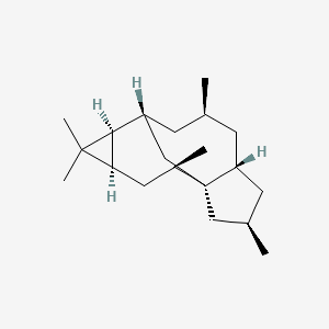 molecular formula C20H34 B1259284 (1R,3R,5R,7R,9R,10S,12R,14R)-3,7,11,11,14-pentamethyltetracyclo[7.5.1.01,5.010,12]pentadecane 