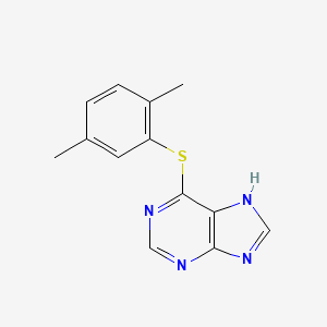 molecular formula C13H12N4S B12592846 6-(2,5-dimethylphenyl)sulfanyl-7H-purine CAS No. 646510-18-1