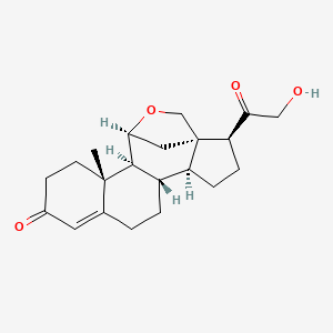 molecular formula C21H28O4 B1259286 (11beta)-11,18-Epoxy-21-hydroxypregn-4-ene-3,20-dione CAS No. 2507-88-2