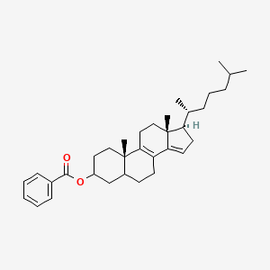 molecular formula C34H48O2 B1259288 [(10S,13R,17R)-10,13-dimethyl-17-[(2R)-6-methylheptan-2-yl]-2,3,4,5,6,7,11,12,16,17-decahydro-1H-cyclopenta[a]phenanthren-3-yl] benzoate 