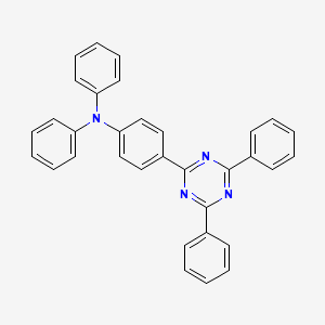molecular formula C33H24N4 B12592898 Benzenamine, 4-(4,6-diphenyl-1,3,5-triazin-2-yl)-N,N-diphenyl- CAS No. 440354-92-7