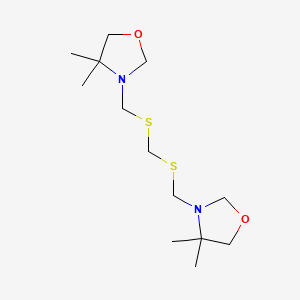 molecular formula C13H26N2O2S2 B12592935 3,3'-[Methylenebis(sulfanediylmethylene)]bis(4,4-dimethyl-1,3-oxazolidine) CAS No. 648435-34-1