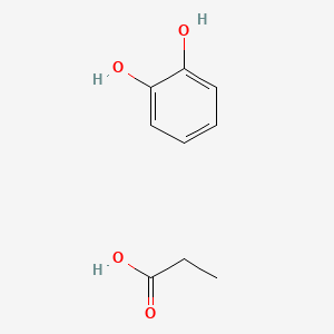 molecular formula C9H12O4 B12593017 Propanoic acid--benzene-1,2-diol (1/1) CAS No. 592543-84-5