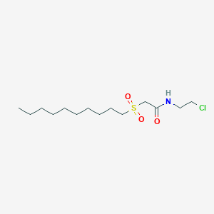 molecular formula C14H28ClNO3S B12593089 N-(2-Chloroethyl)-2-(decane-1-sulfonyl)acetamide CAS No. 646482-98-6