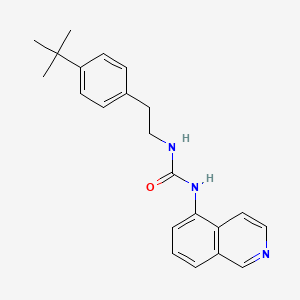 molecular formula C22H25N3O B12593195 1-[2-(4-Tert-butylphenyl)ethyl]-3-isoquinolin-5-ylurea CAS No. 608516-04-7