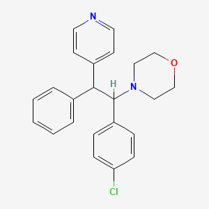 molecular formula C23H23ClN2O B12593196 Morpholine, 4-[1-(4-chlorophenyl)-2-phenyl-2-(4-pyridinyl)ethyl]- CAS No. 876892-90-9