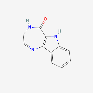 molecular formula C11H9N3O B12593233 3,6-Dihydro[1,4]diazepino[6,5-b]indol-5(4H)-one CAS No. 651043-33-3